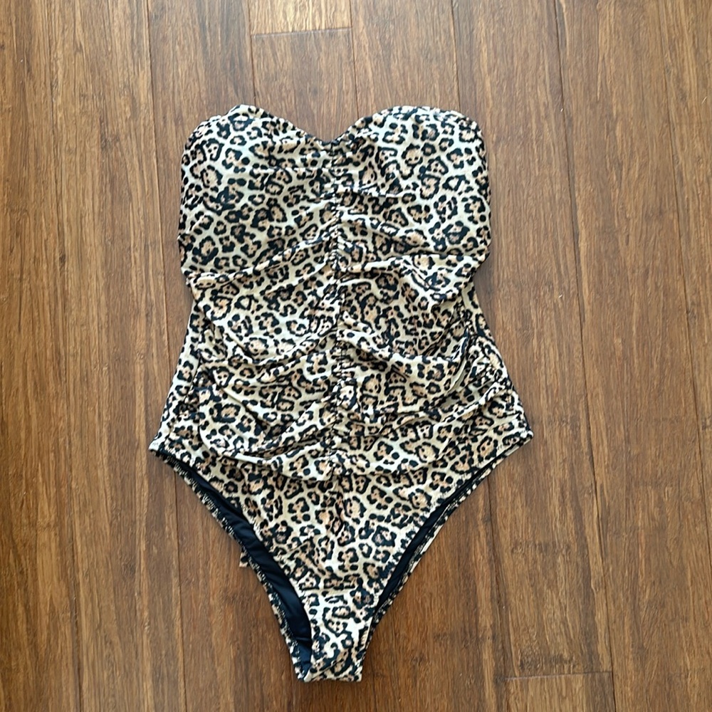 Zara leopard one piece swim suit